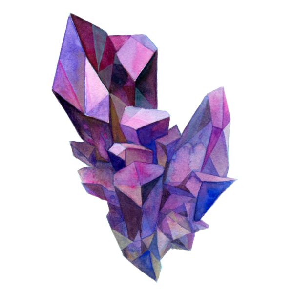 crystal cluster purple Thumbnail